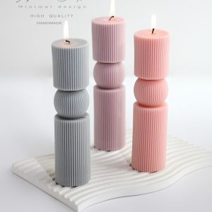 شمع استوانه وسط توپی