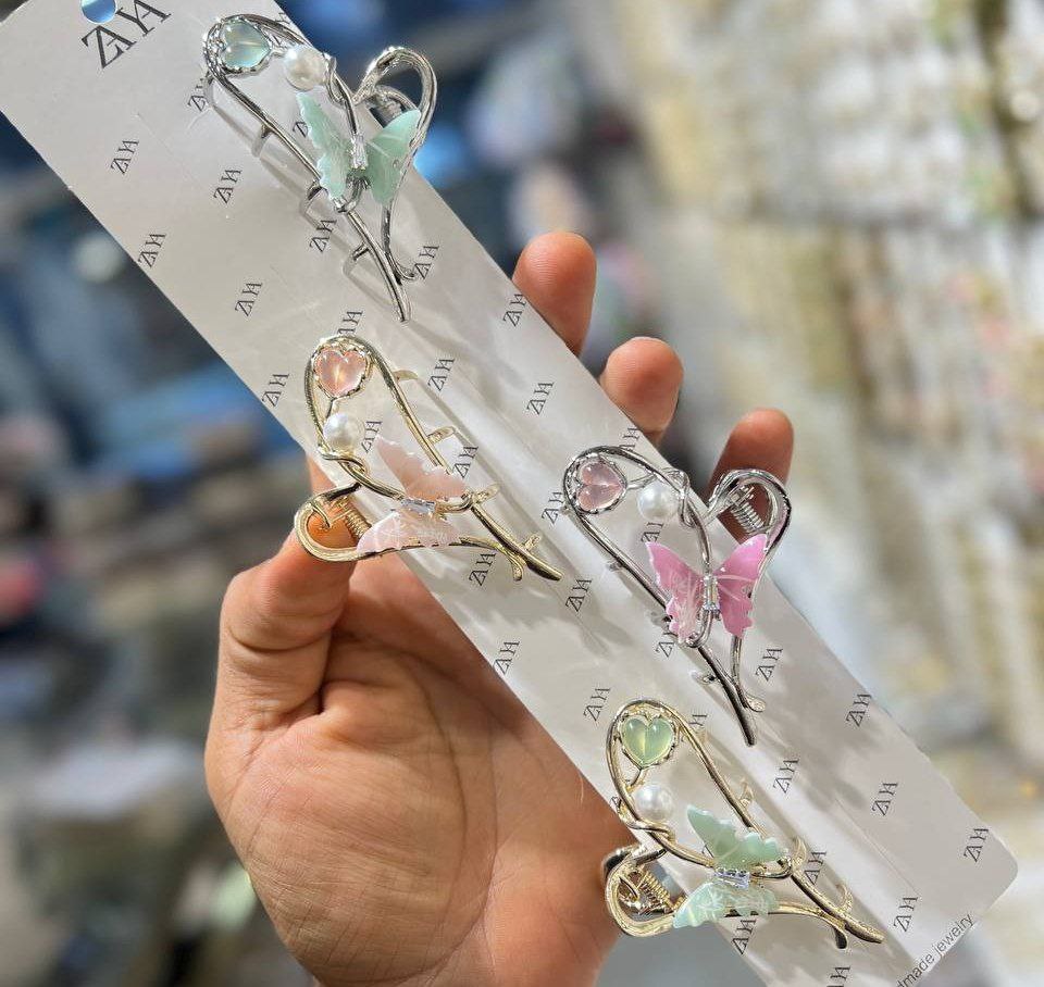 کلیپس وارداتی زایا مدل قلب و پروانه