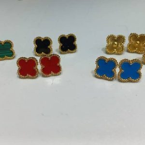 گوشواره استیل ونکلیف رنگ ثابت